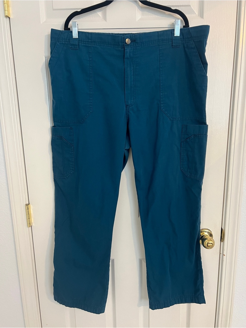 Carhartt Utility Cargo Work Pants Blue XL 40x28 Ripstop Outdoor